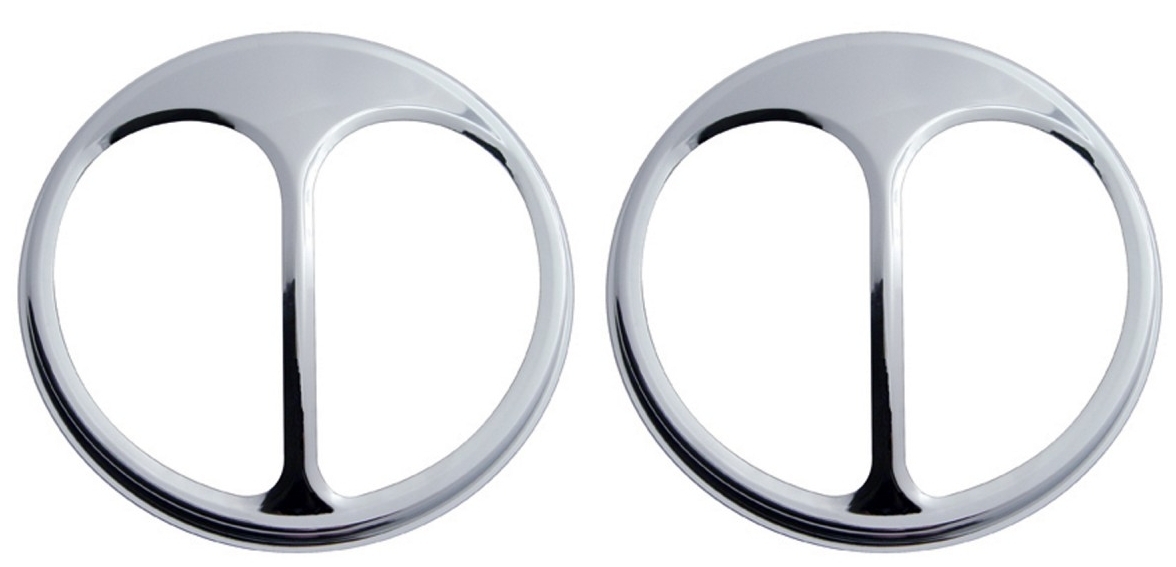 Chrome 7 inch headlight visors one pair. Chrome 7 inch headlight visors one pair.